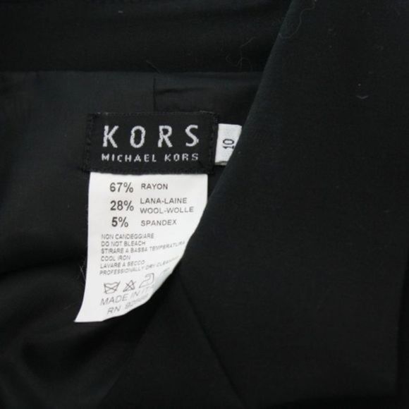 KORS MICHAEL KORS BLACK WOOL BLEND LONG COAT - Picture 2 of 5